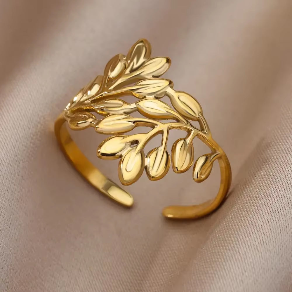 Stainless Steel Rings for Women Aesthetic Heart Gold Color Wedding Ring Vintage Waterproof Wedding Jewelry Prom Accessories Gift